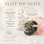 Triskelion Orgonite Pendant with Elite Shungite – Sacred Geometry Necklace with 24k Gold Leaf